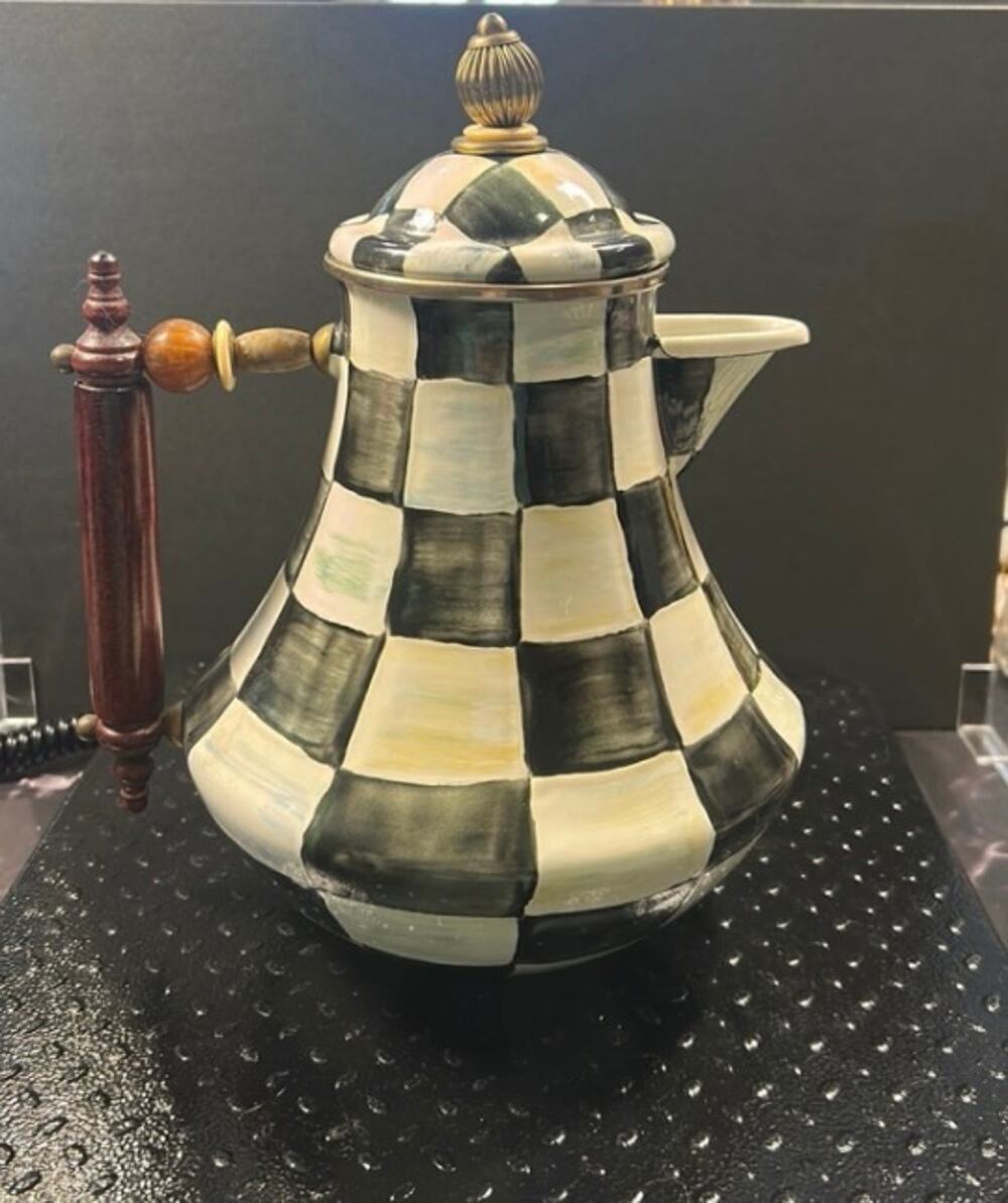 Retired 1995 MacKenzie Childs Enamel Tea Pot